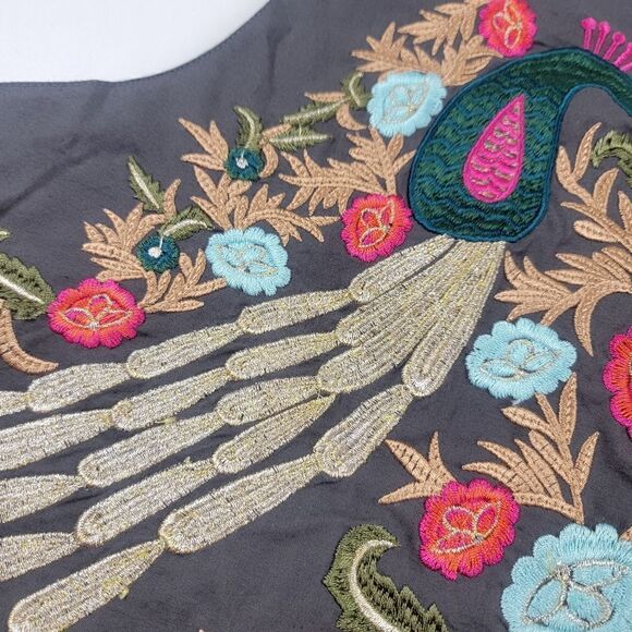 John John Made In Heaven Embroidered Open Vest Multicolor Size Medium - Picture 4 of 11